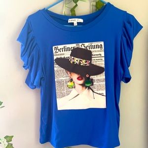 LOVE J BLUE TOP